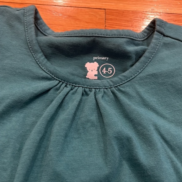 Kids Long Sleeve Green Dress - Picture 2 of 2